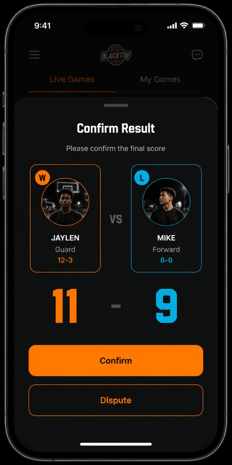 IBL dual-confirm result modal